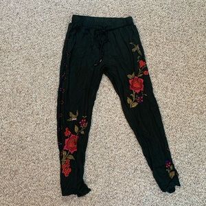 Free People embroidered pants